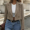 Plaid Cropped Blazer