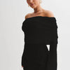 Spring Summer Knitted Dress Elegant Party Boat Neck Dress