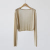 Short Ice Silk Knitted Sun Protection Cardigan