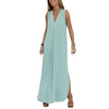 Sleeveless V-Neck Maxi Dresses