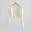 Short Ice Silk Knitted Sun Protection Cardigan