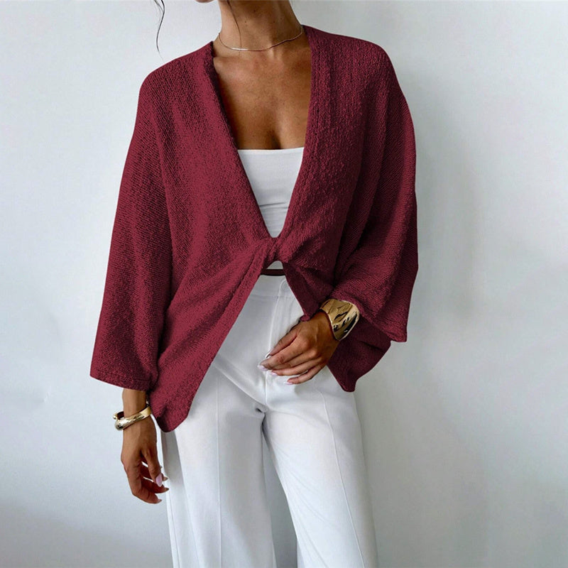 Criss Cross Front Knit Sweater