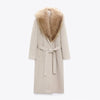 Fur Collar Long Woolen Coat Women