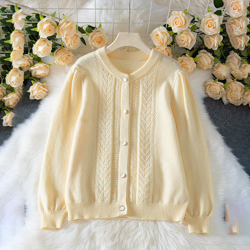 Trendy Knit Button Cardigan Jacket