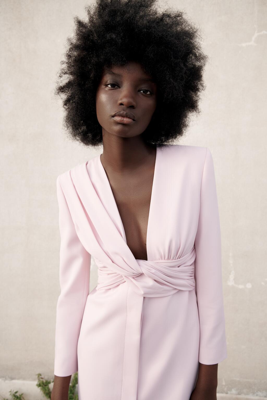 Velora V-Neck Pleated Waist Mini Dress – Casual Chic Style