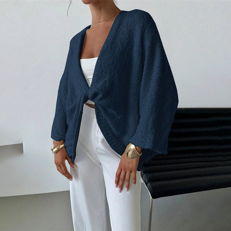 Criss Cross Front Knit Sweater