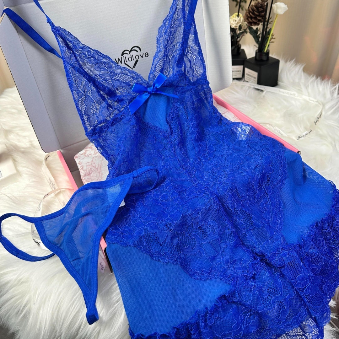 Elysian Lace Ruffle Sleep Dress