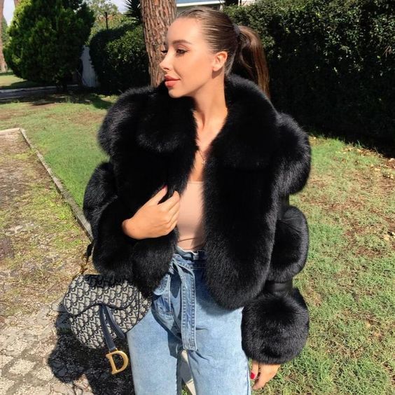 Faux Fur Lapel Coat