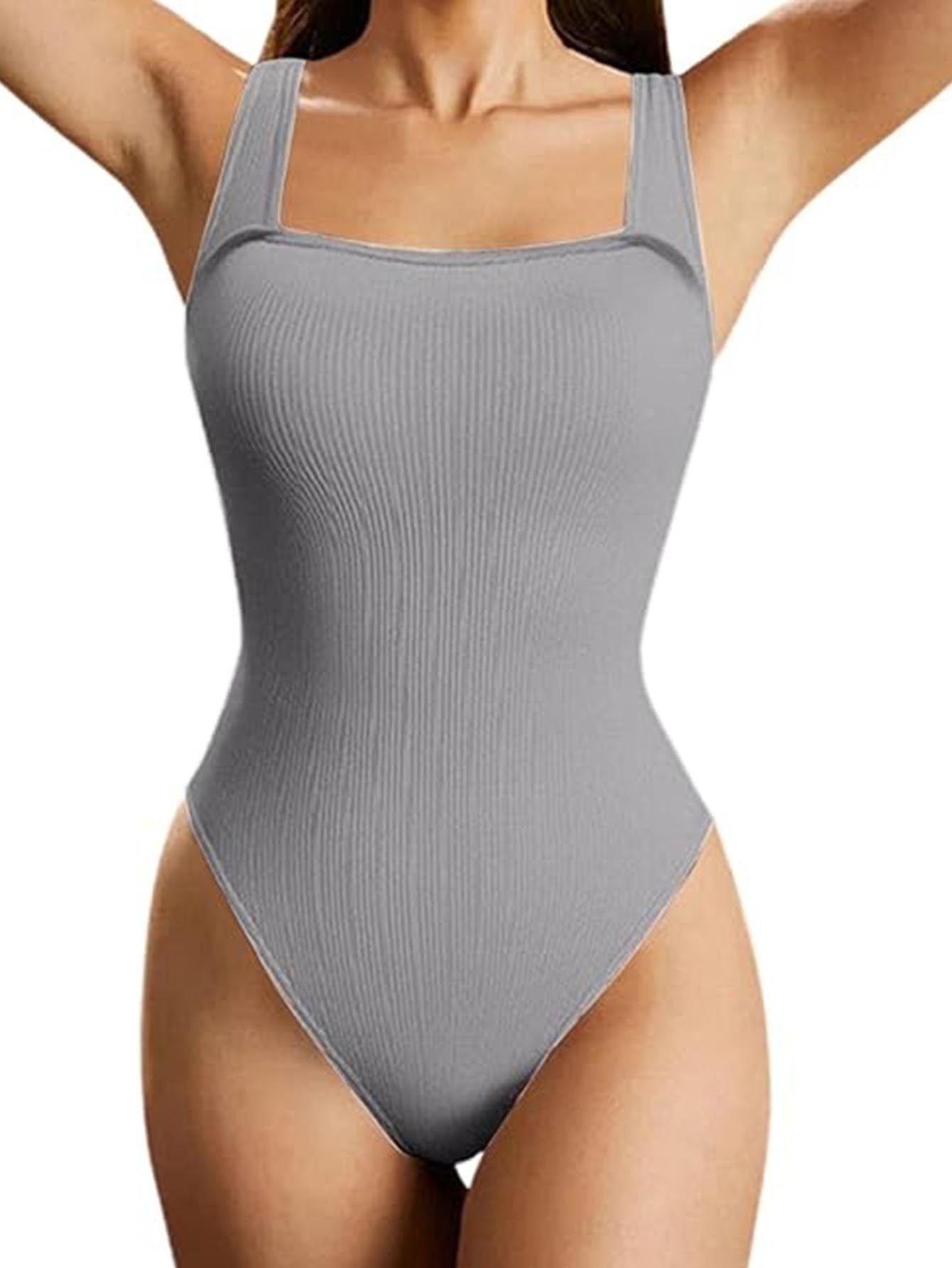 Square Neck Sleeveless Yoga Bodysuit