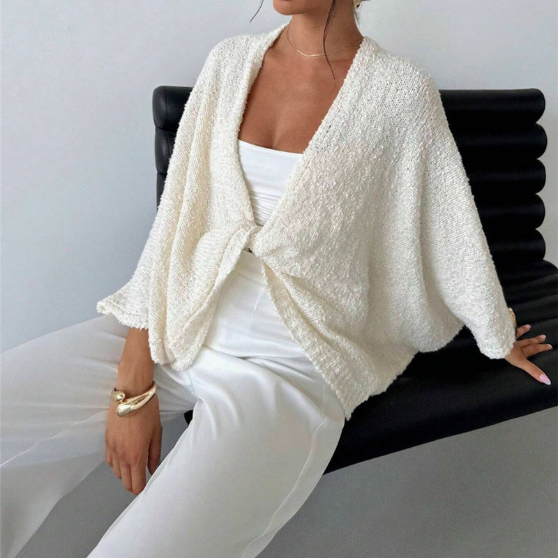 Criss Cross Front Knit Sweater