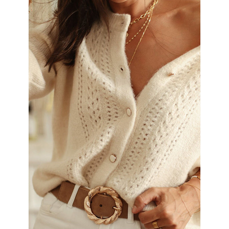 Trendy Knit Button Cardigan Jacket