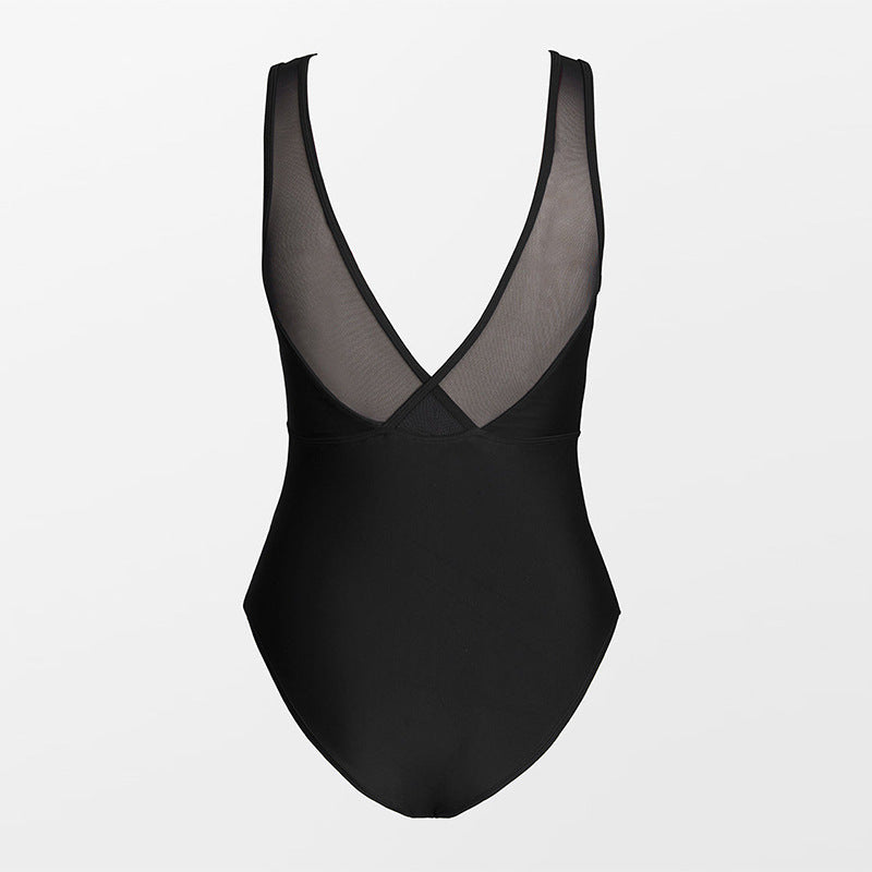 Mesh Stitching One-Piece Swimsuit