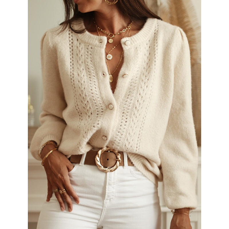 Trendy Knit Button Cardigan Jacket
