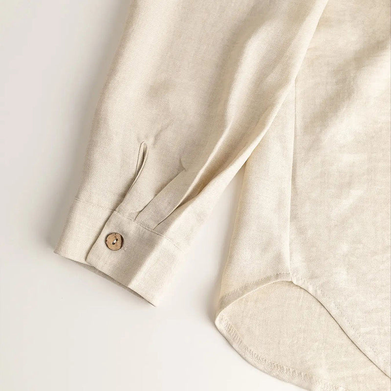 Lapel Button-Up Pants Set