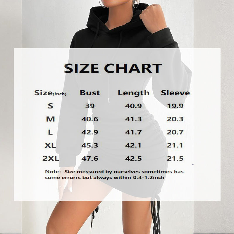 Drawstring Bodycon Hoodie Mini Dress