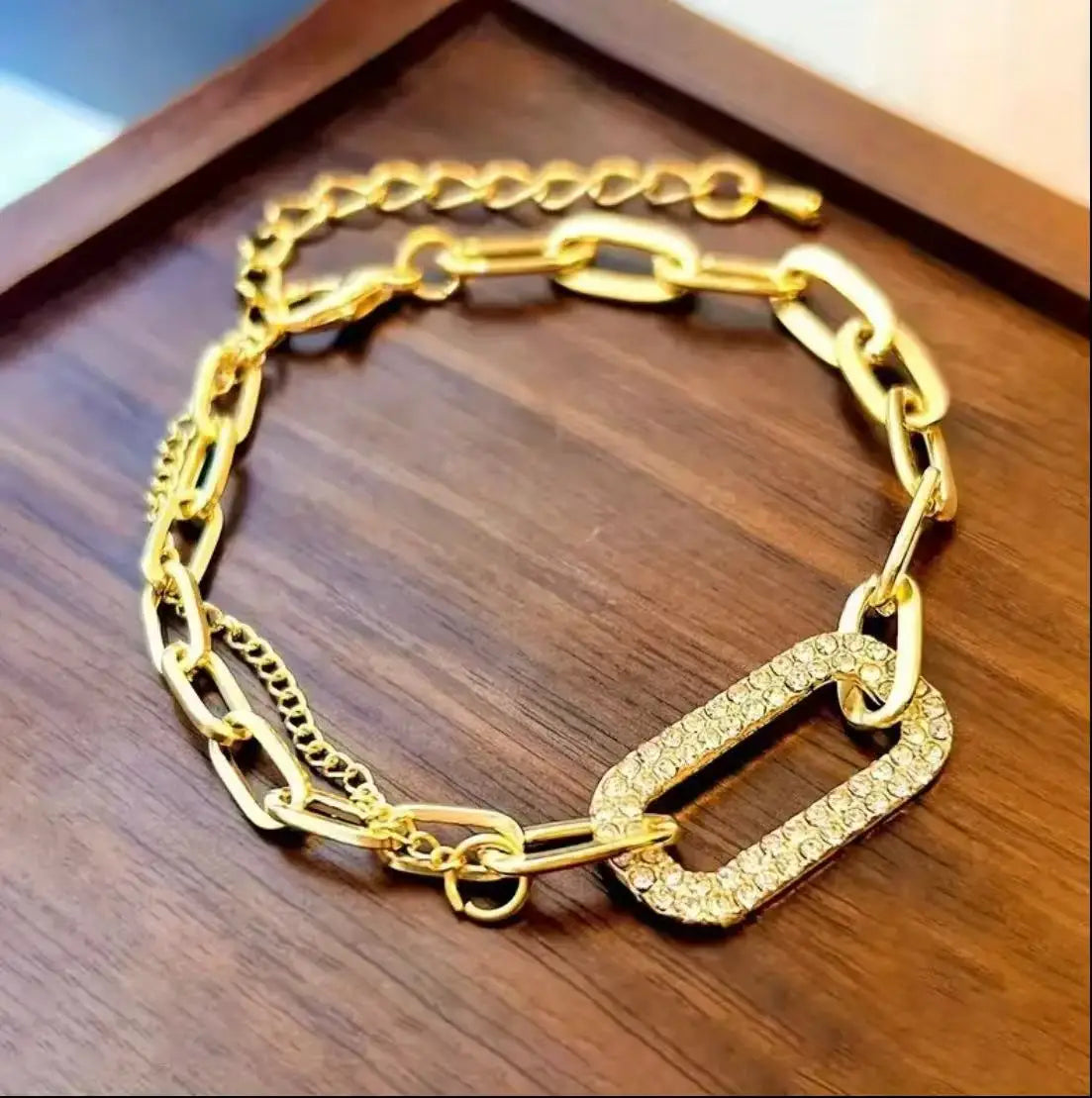 CZ Crystal Chain Bracelet