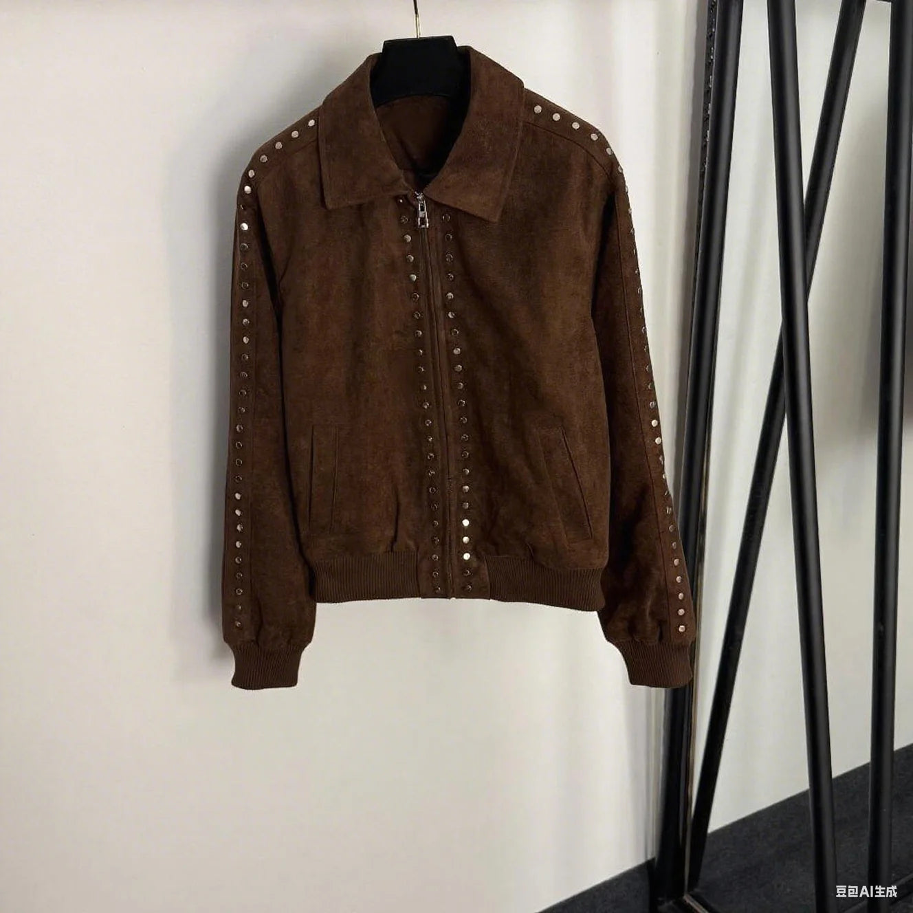 Ruched Deer Fur Casual Jacket