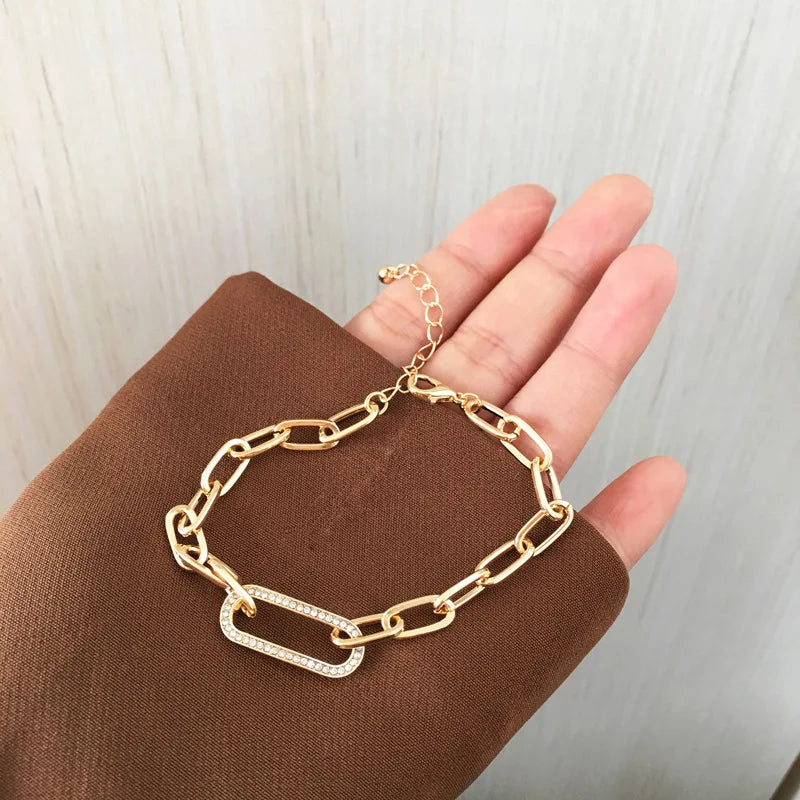 CZ Crystal Chain Bracelet
