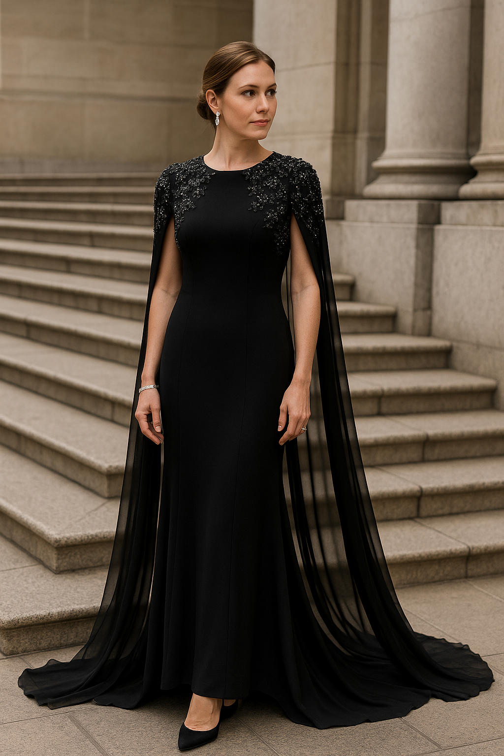 Celestial Radiance Crystal Evening Gown