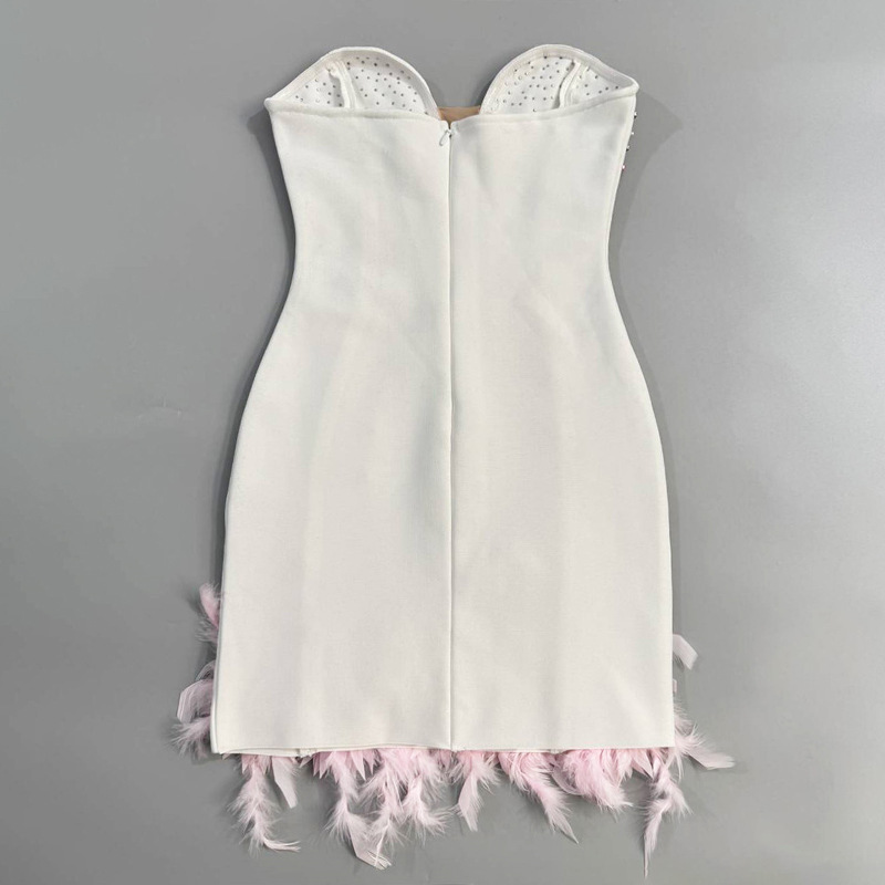 Blush Petal Illusion Mini Dress