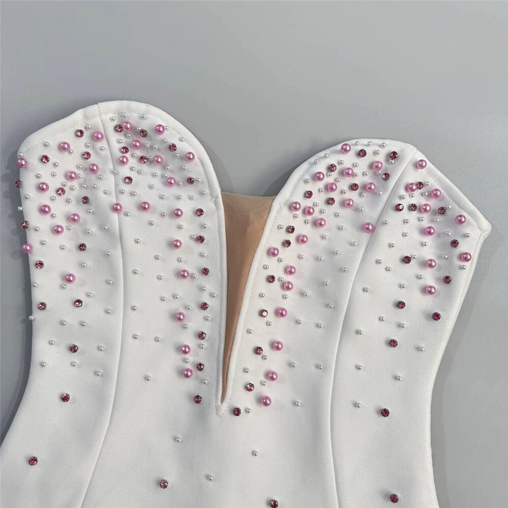 Blush Petal Illusion Mini Dress