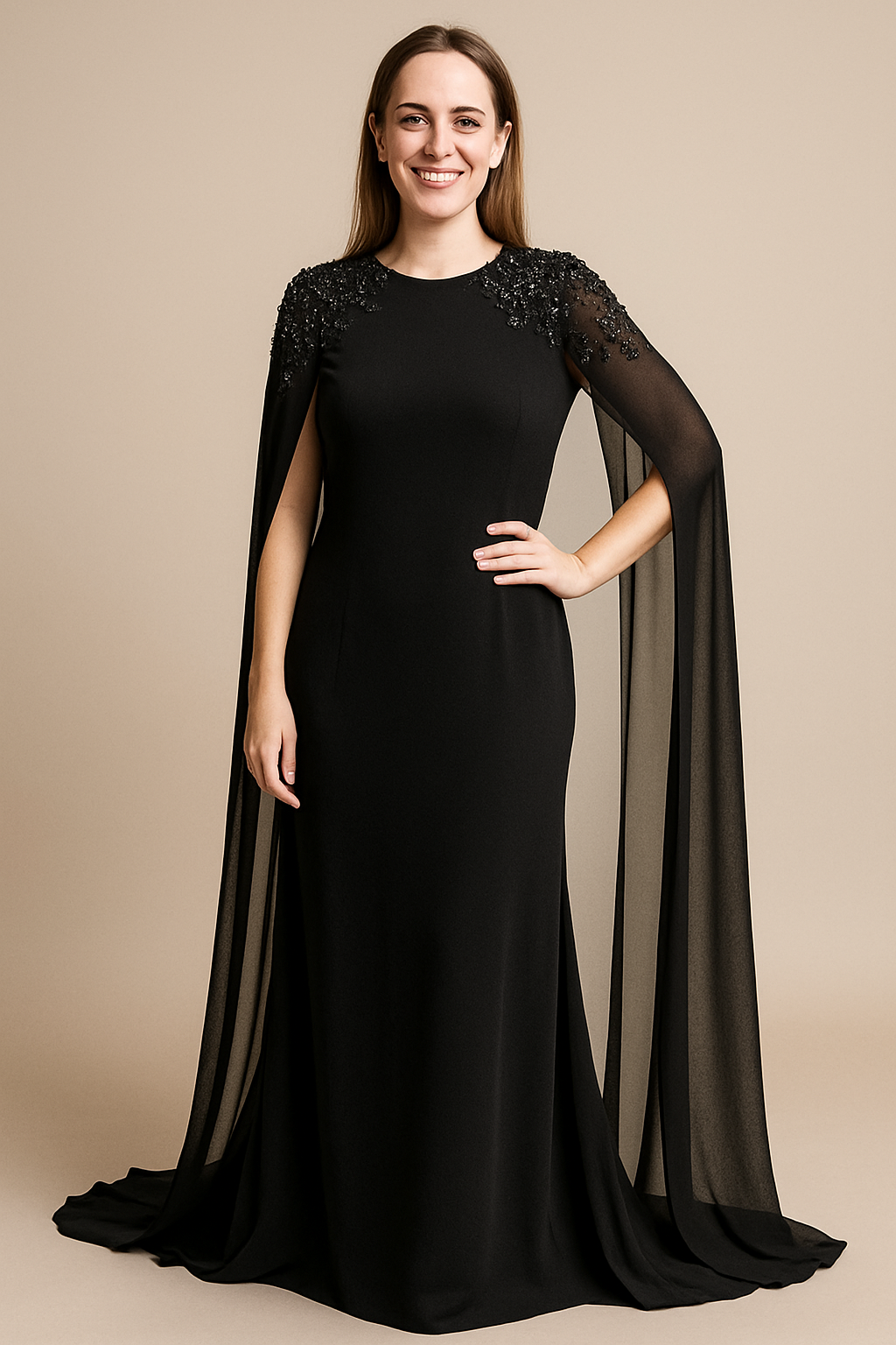 Celestial Radiance Crystal Evening Gown