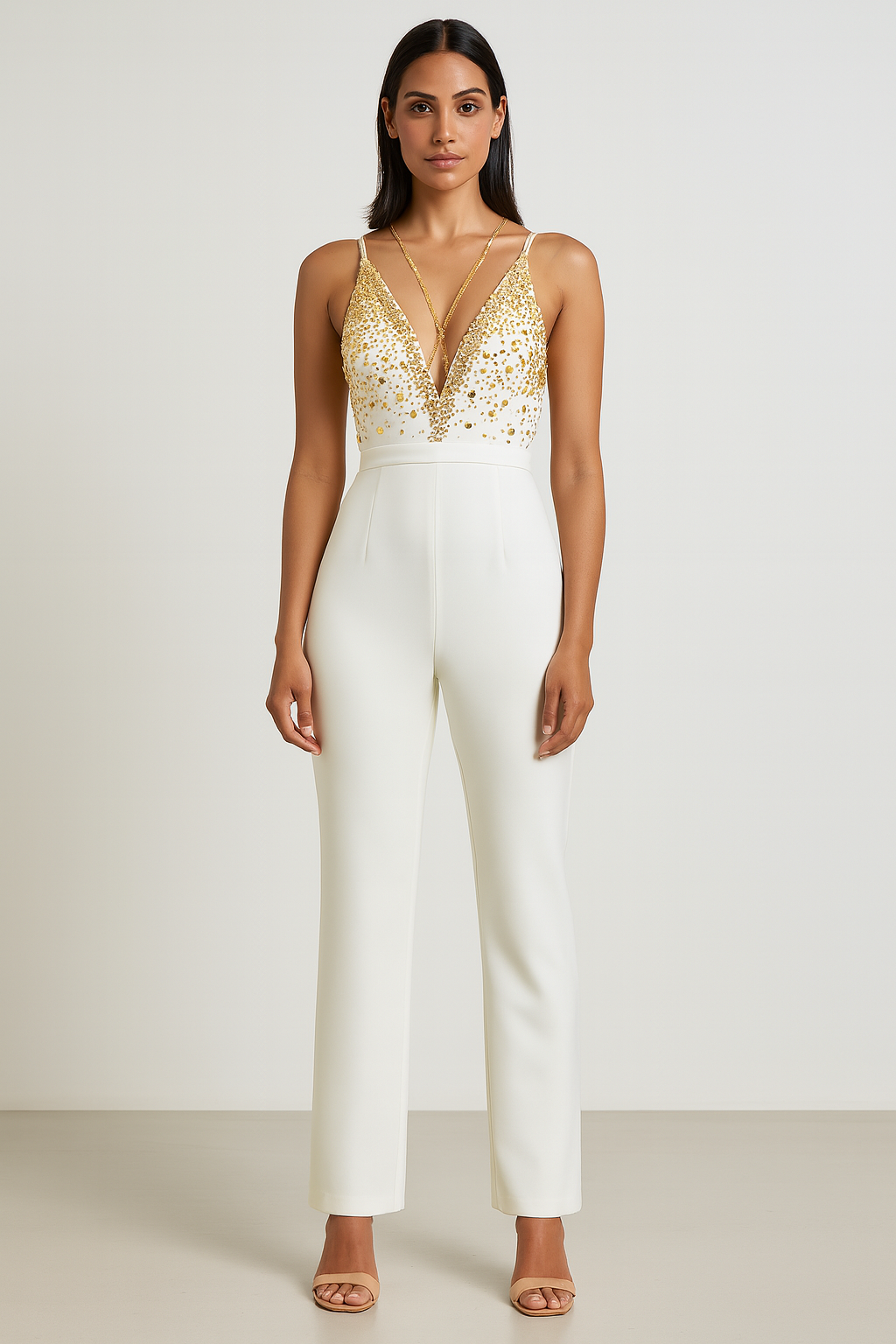 Golden Hawk Sequin Jumpsuit