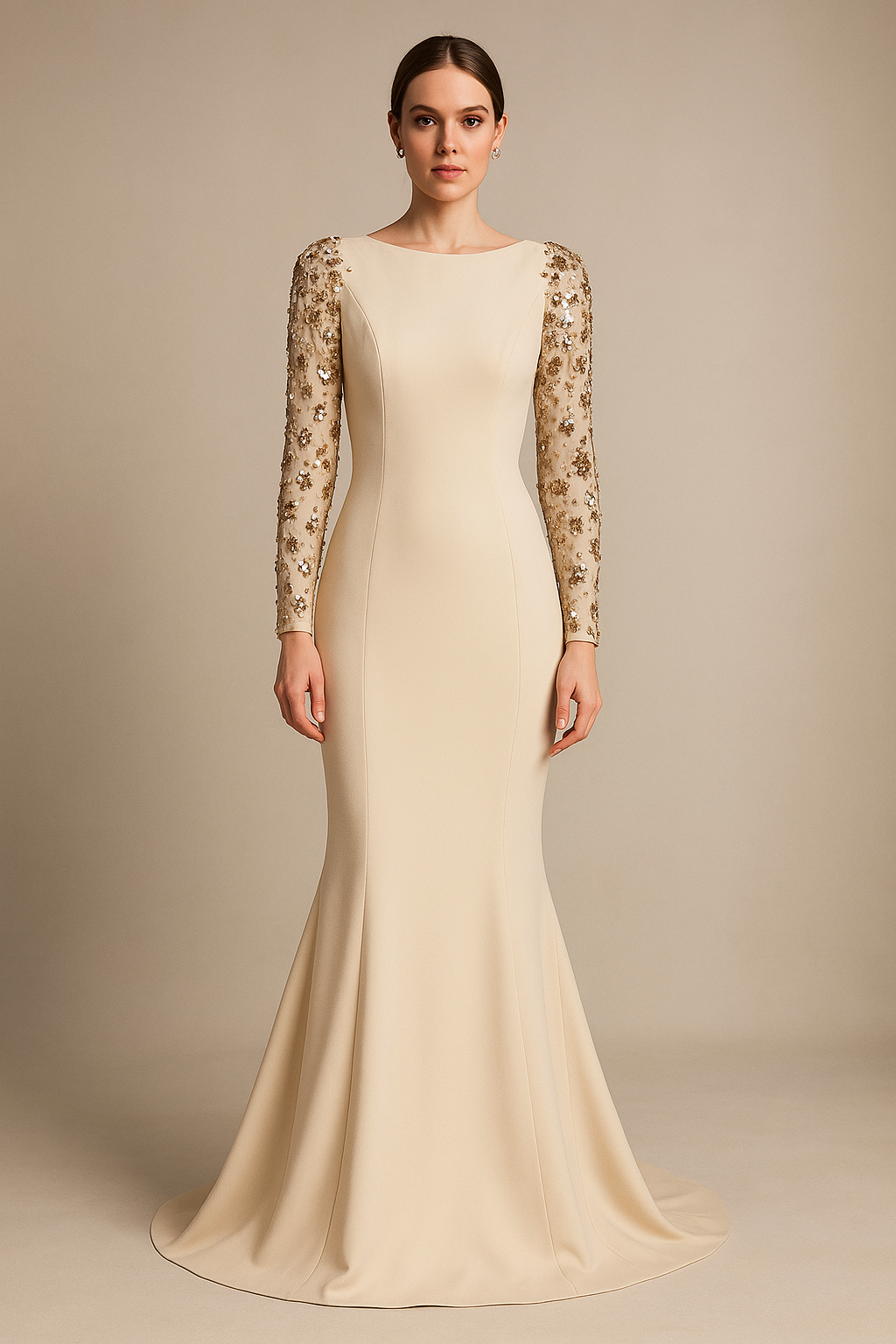 Night Heron Mesh Elegance Gown
