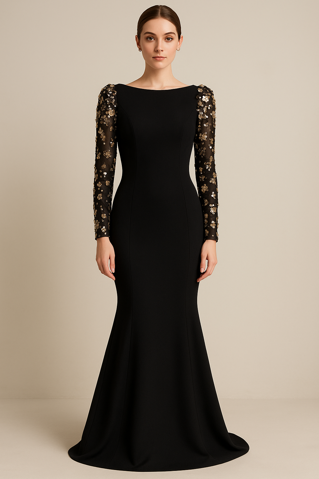 Night Heron Mesh Elegance Gown