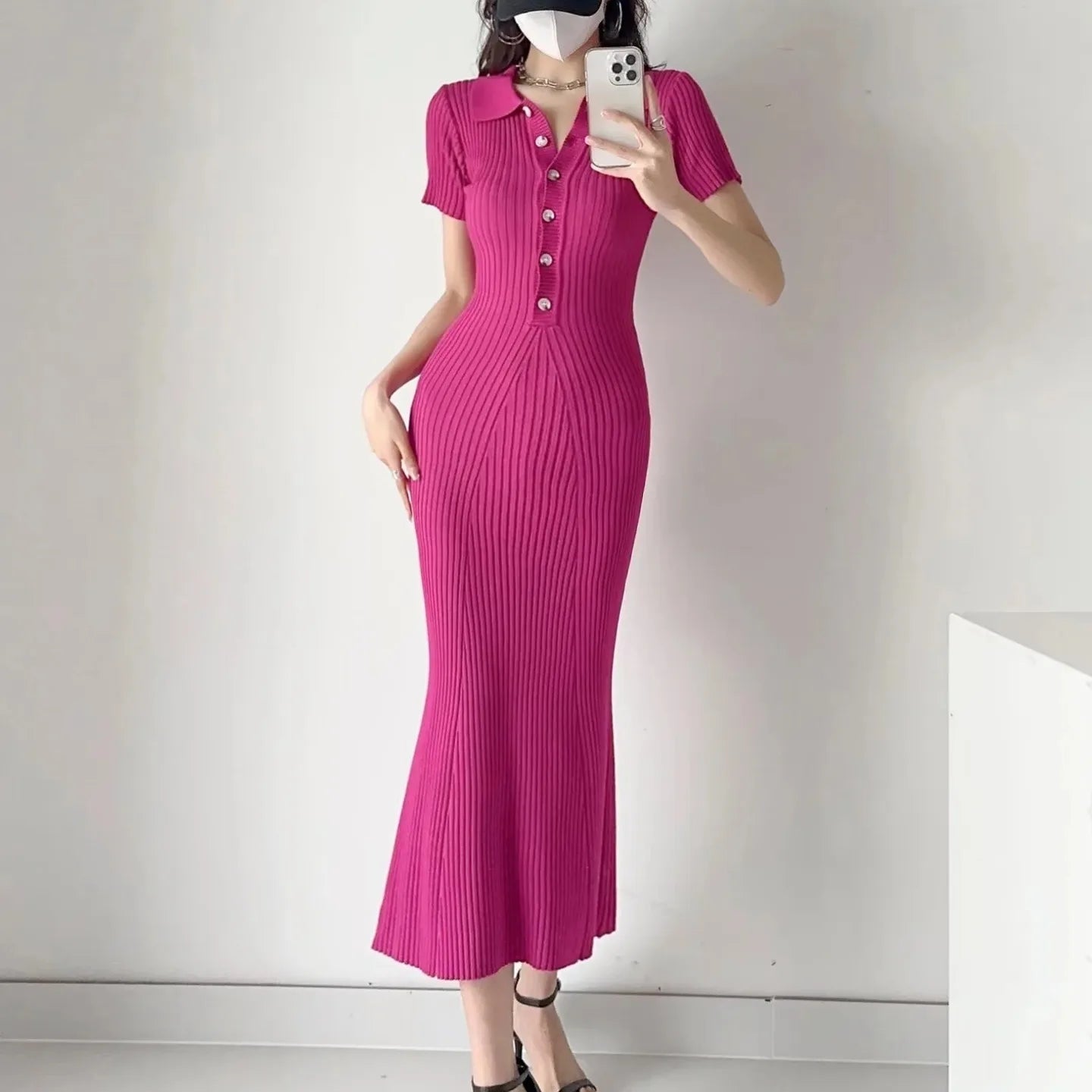 Summer Knitted Fishtail Dress