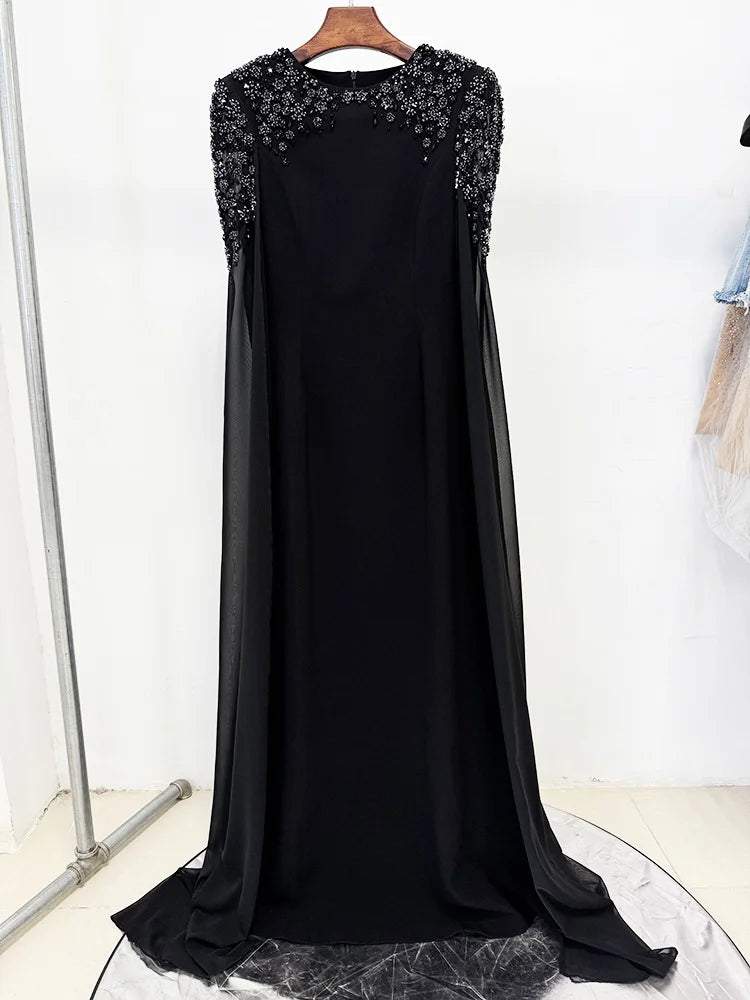 Celestial Radiance Crystal Evening Gown