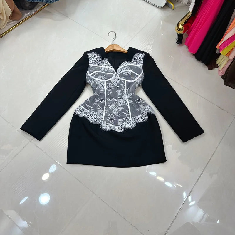 Silver Wren Lace Mini Dress