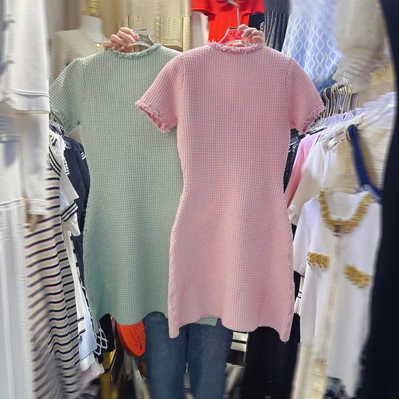 Opal Pearl Knit Mini Dress