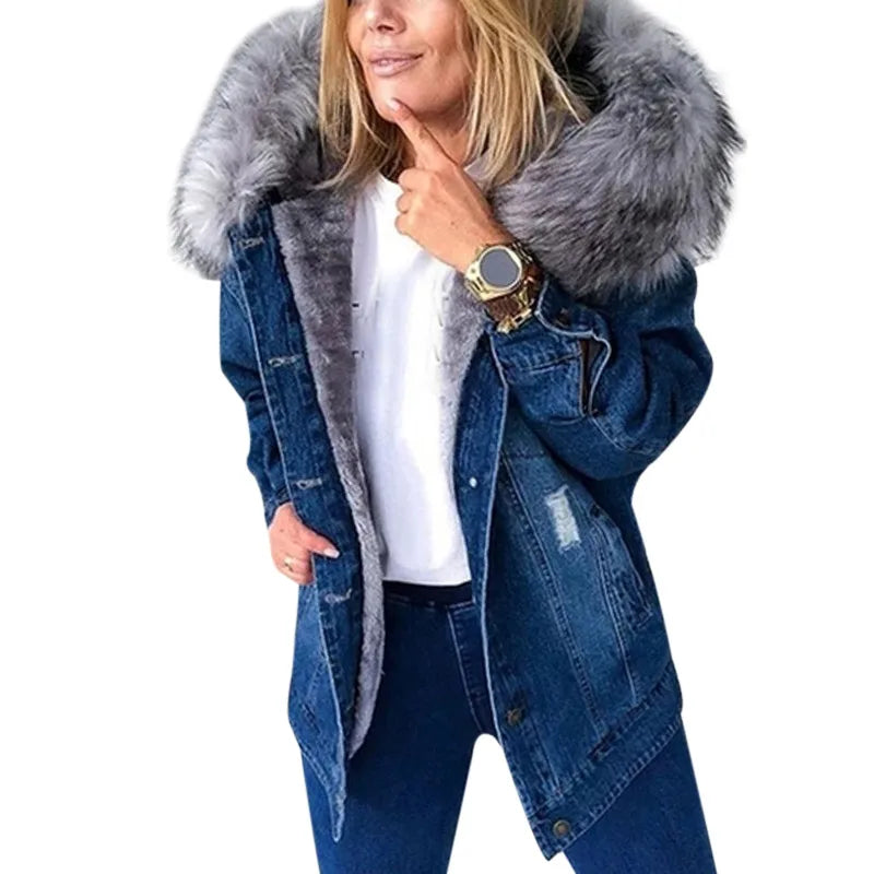 Fleece-Lined Denim Jacket