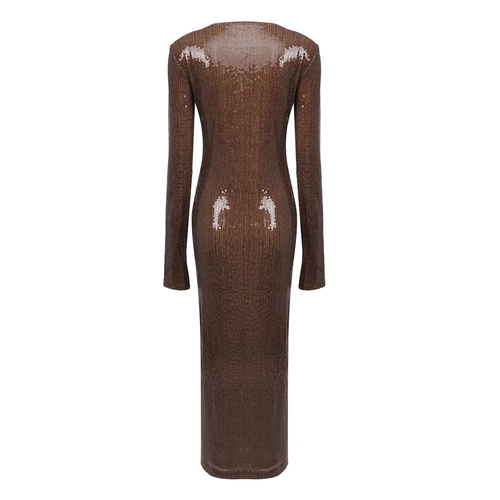 Arctic Finch Sequin Gown