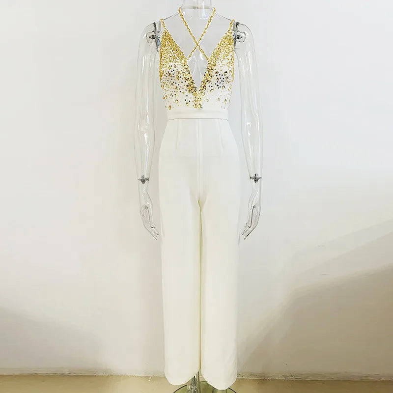 Golden Hawk Sequin Jumpsuit