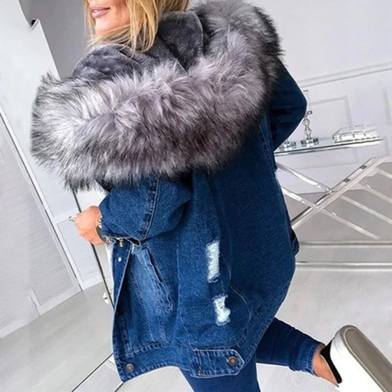 Fleece-Lined Denim Jacket