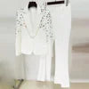 Silver Crane Crystal Suit Set