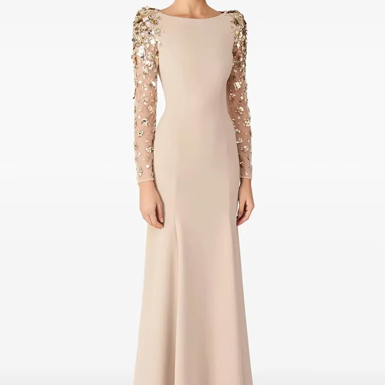Night Heron Mesh Elegance Gown