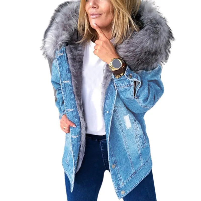 Fleece-Lined Denim Jacket