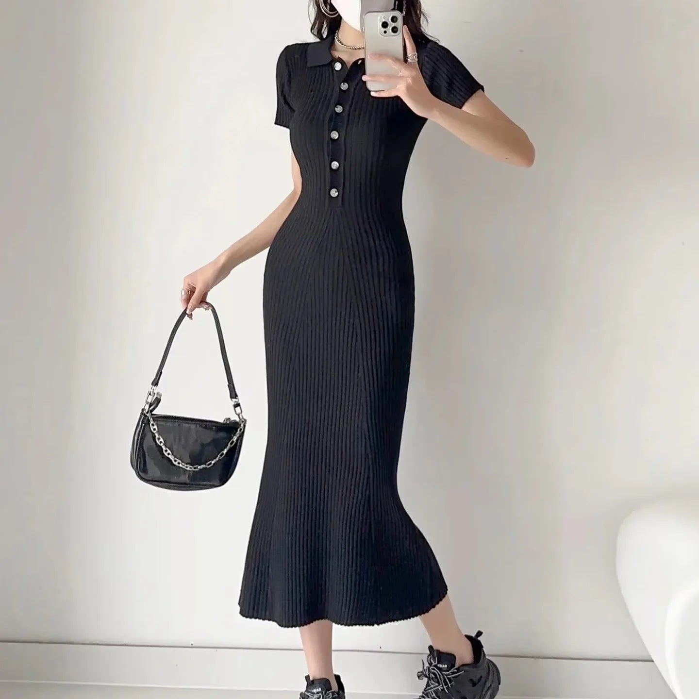 Summer Knitted Fishtail Dress