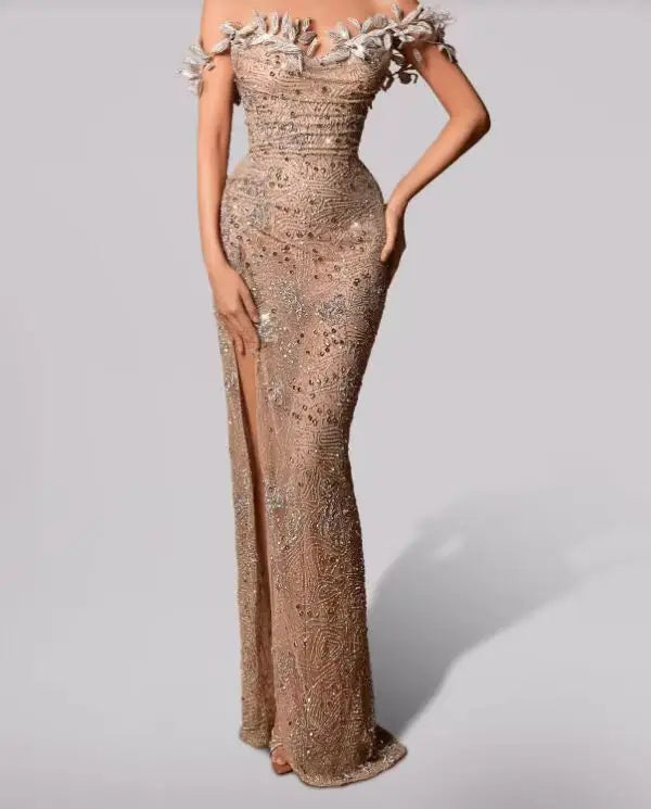 Golden Oriole Illusion Gown