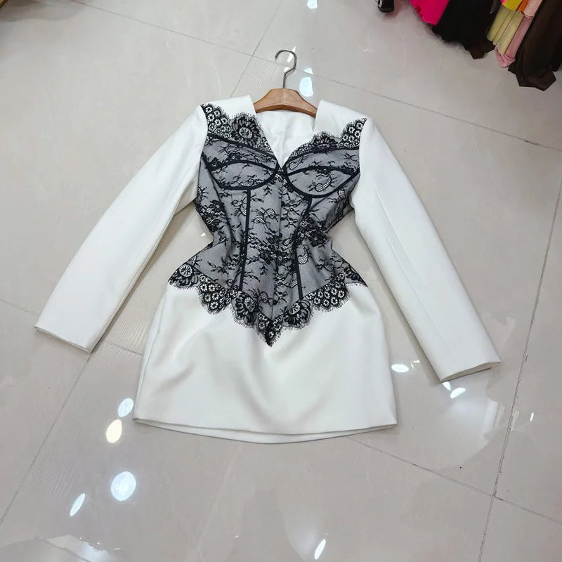 Silver Wren Lace Mini Dress