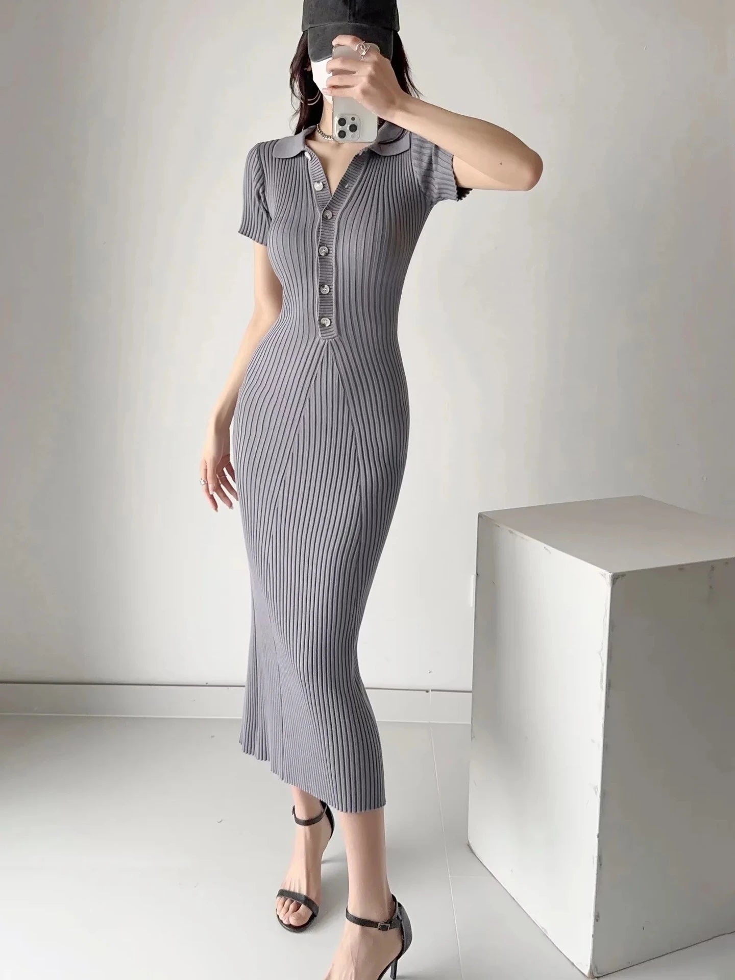 Summer Knitted Fishtail Dress