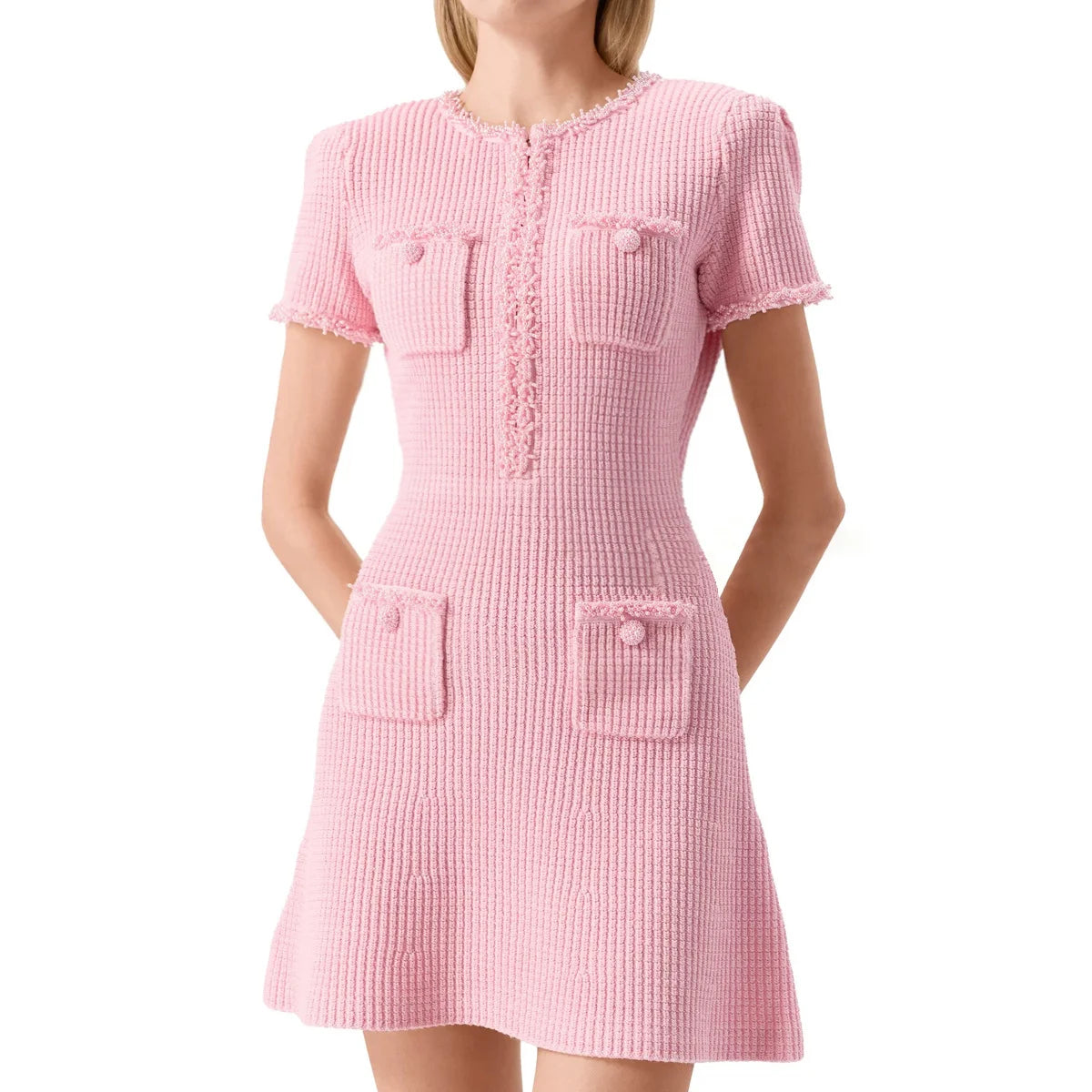 Opal Pearl Knit Mini Dress