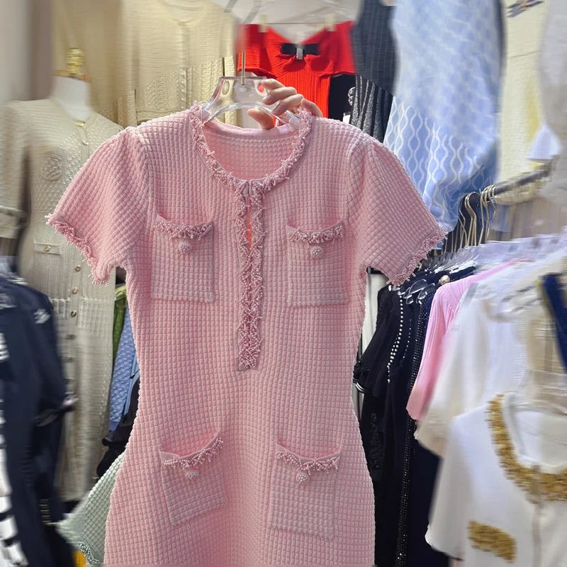 Opal Pearl Knit Mini Dress