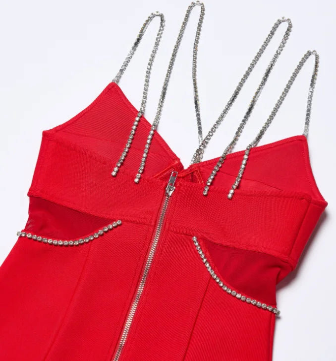 Scarlet Falcon Crystal Dress