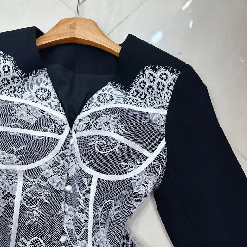 Silver Wren Lace Mini Dress