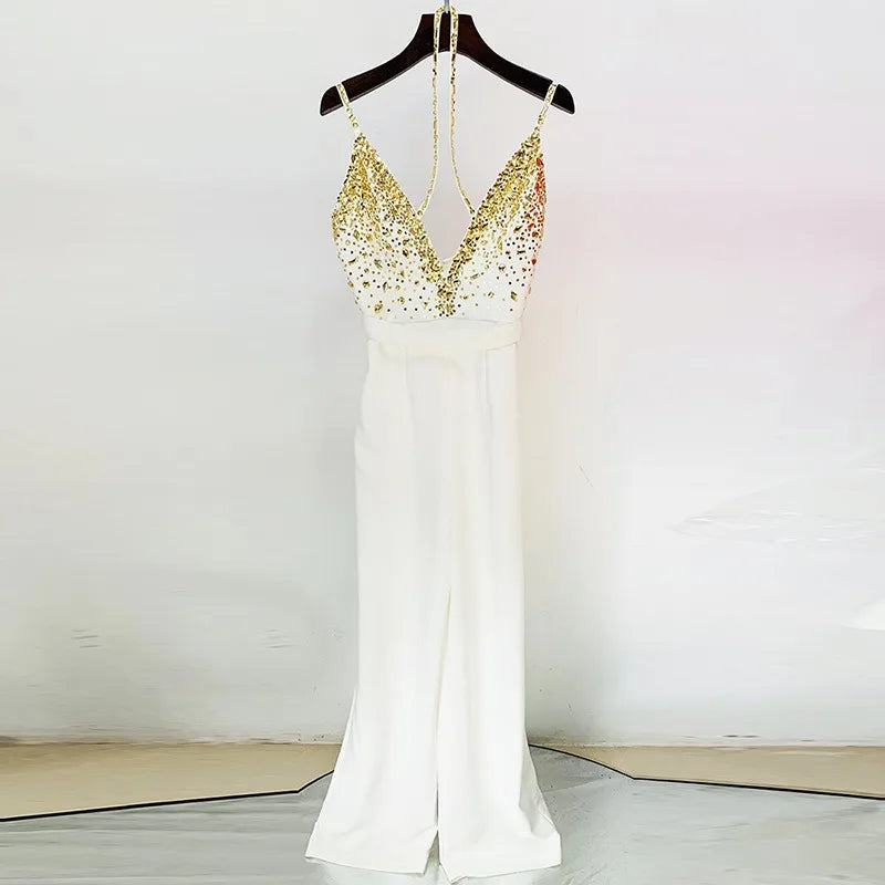 Golden Hawk Sequin Jumpsuit