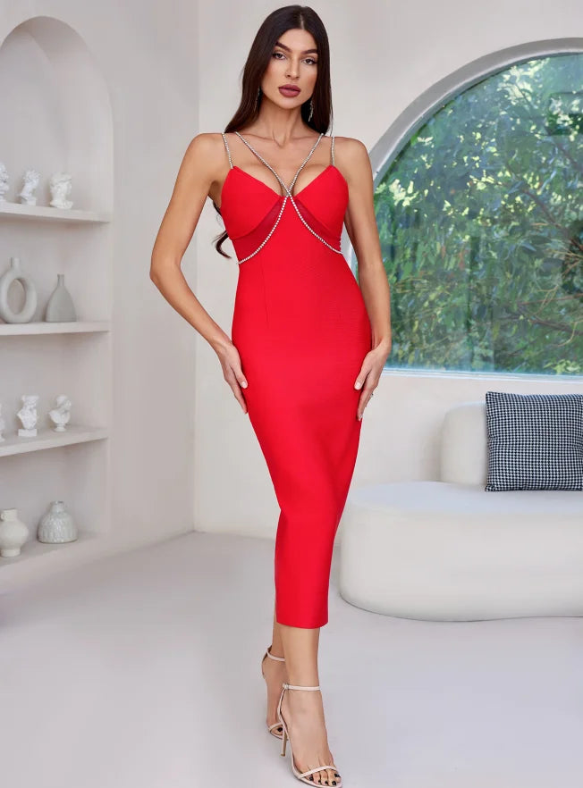 Scarlet Falcon Crystal Dress